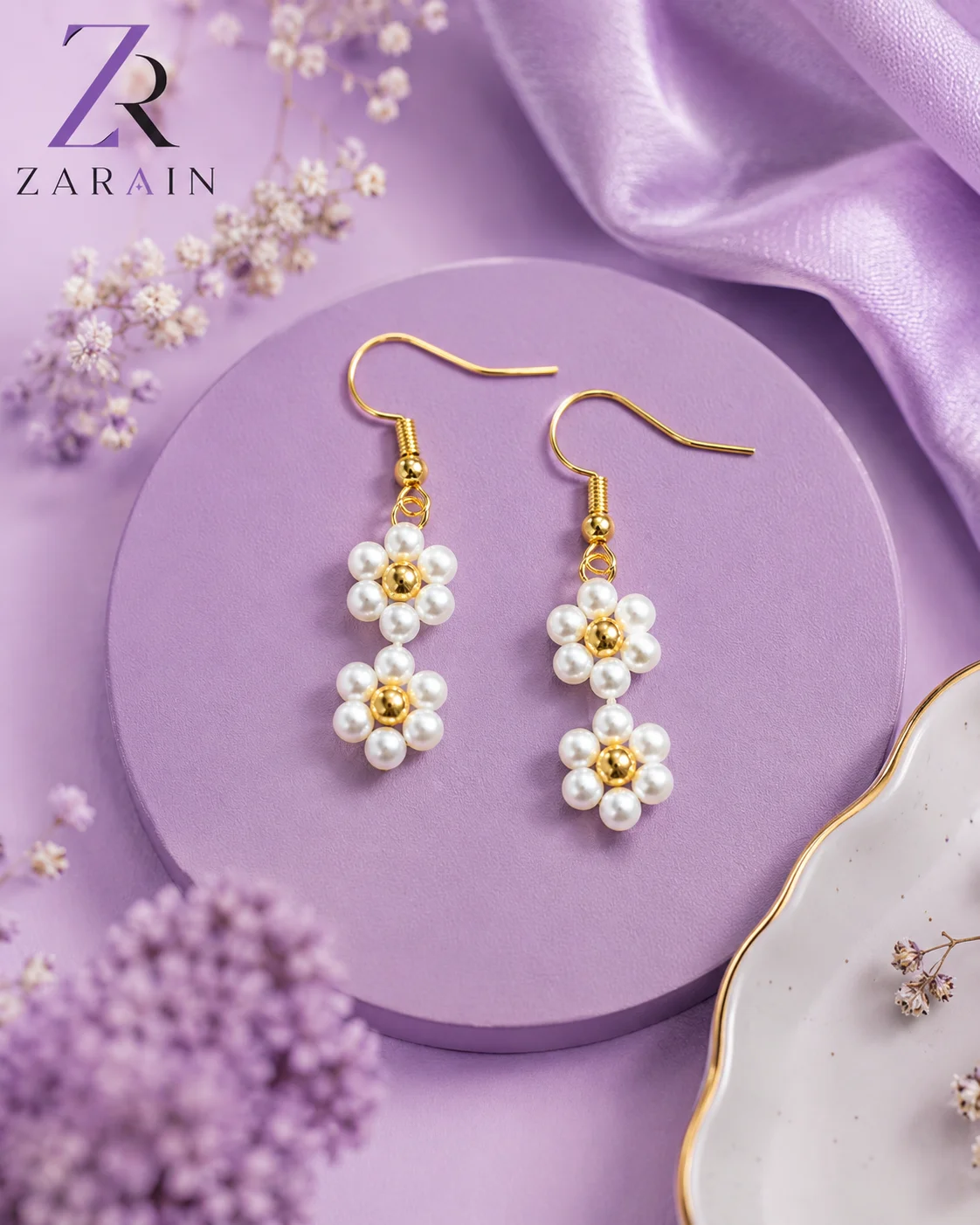 Pearl Blossom Earrings